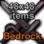 The 48x48 items (Bedrock Edition) logo