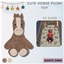 Cute horse plush toy logo