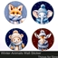 Round Wall Sticker Winter Animals logo