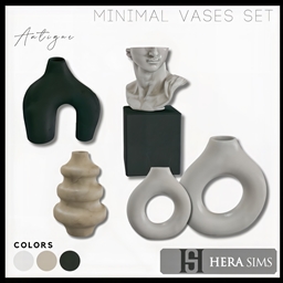 Minimal vases set