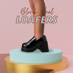 [MiliNiki] Block Heel Loafers logo