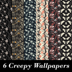Creepy Patterned Wallpaper, Set 3
