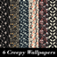 Creepy Patterned Wallpaper, Set 3