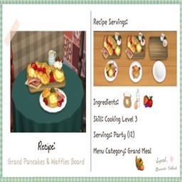 Grand Meal ~ Pancakes & Waffles Board littlbowbub/ translation spanish by Monisims