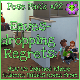 Kids Eavesdropping Regrets Pose Pack logo