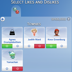 Famous Townies Preference Category | Chinese Translation
