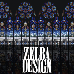 Cathedral Stained Glass Wallpaper - Zelba Design logo