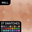 🧱 [ESI]  Terracotta Octagon Square Tiles  | Wall logo