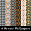 Ornate Patterned Wallpaper, Set 1