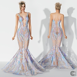 Sequin Iridescent Mermaid Gown logo
