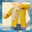 Infant's Oversized Long Blouson Jacket with Fleece Scarf logo