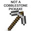 Not a Cobblestone Pick logo