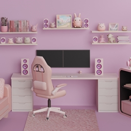 Cute Gamer Set / Pink Gaming Room / Streamer Set