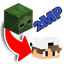 Mob head to Player head logo
