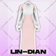 LIN-DIAN women's off shoulder long dress logo