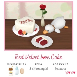 tianasims Red Velvet Love Cake / translation spanish by Monisims