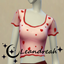 Love Day Heart Pattern Crop T-Shirt logo