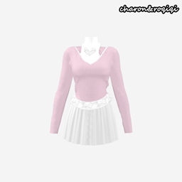 [charon&roqiqi]lace knit dress