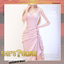 Elegant Gown Overlap Draped Slit Skirt logo