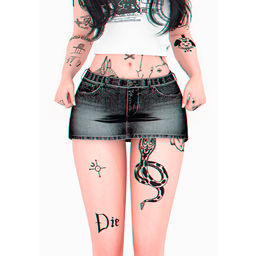 🎮 Yoyo Denim Mini Skirt 🎮 logo