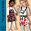 Toddler Hearts Prints Pinafore Dresses logo