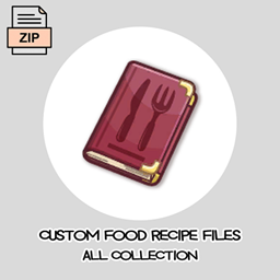 CUSTOM FOOD RECIPE FILES ALL COLLECTION By ONI /  Translated to Spanish by dokimtz logo