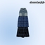 [charon&roqiqi]Denim plaid skirt logo