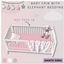 Baby crib with cute elephant bedding