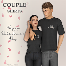 GoldFish Couple Shirts  ❤️ logo