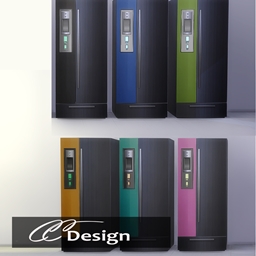 The old refrigerator is now black logo