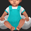 Infant Overalls Shorts Recolor logo