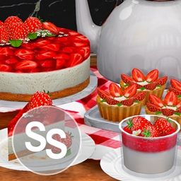 Desserts with strawberries logo