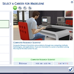 Career Computer Science Research Scientist  by kiarasims4mods Portuguese translation