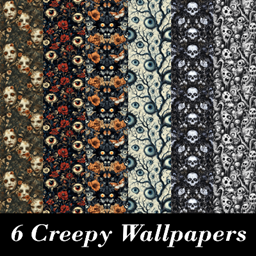 Creepy Patterned Wallpaper, Set 5