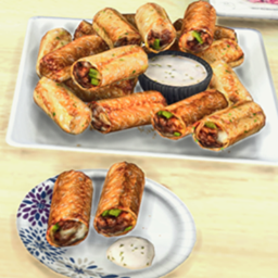 Recetas de Rollitos de huevo con filete y queso Filadelfia de Insimnia Traducido al español by LizzySims