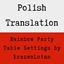Rainbow Party Table Settings by BrazenLotus - Polish Translation logo