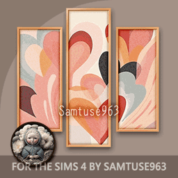 HQ Abstract Amour Triptych #3 Sellable Extra B Samtuse963 logo