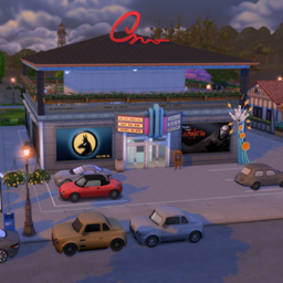 Pizza  Cinema and Bowling logo