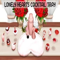 AlwaysJustJay Lonely Hearts Cocktail Tray / translation spanish by Monisims