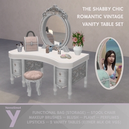 Shabby Chic Romantic Vintage Vanity Set