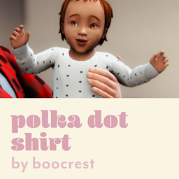polka dot shirt for infants - base game recolor - boocrest logo