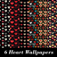 Heart Patterned Wallpaper, Set 1