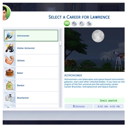 Career Astronomer by kiarasims4mods Portuguese translation