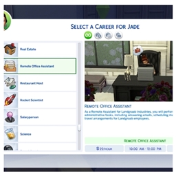 Remote Office Assistant Career (No Promotion) by kiarasims4mods Portuguese Translation