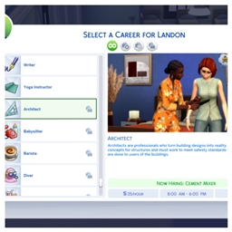 Architect Career (Part-Time) by kiarasims4mods Portuguese Translation