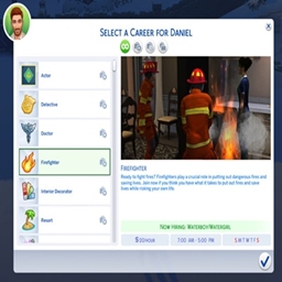 kiarasims Firefighter (Active) Career / translation spanish by Monisims project image