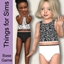 Toddler Black and White Floral Bikini logo