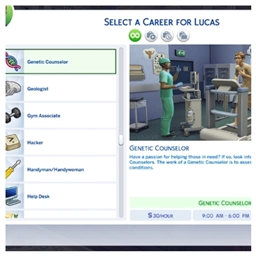 Genetic Counselor Career by kiarasims4mods Portuguese translation