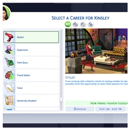 Stylist Career by kiarasims4mods Portuguese Translation