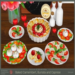 Baked Camembert, Burrata & Caprese Salad By Somik_Severinka /  Translated to Spanish by dokimtz